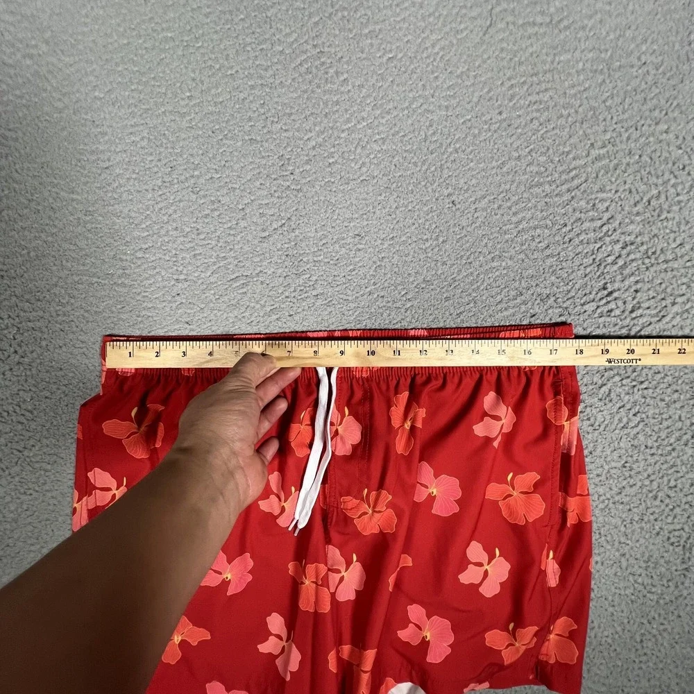 Bear Bottom Shorts Mens XXL Red Floral 5.5